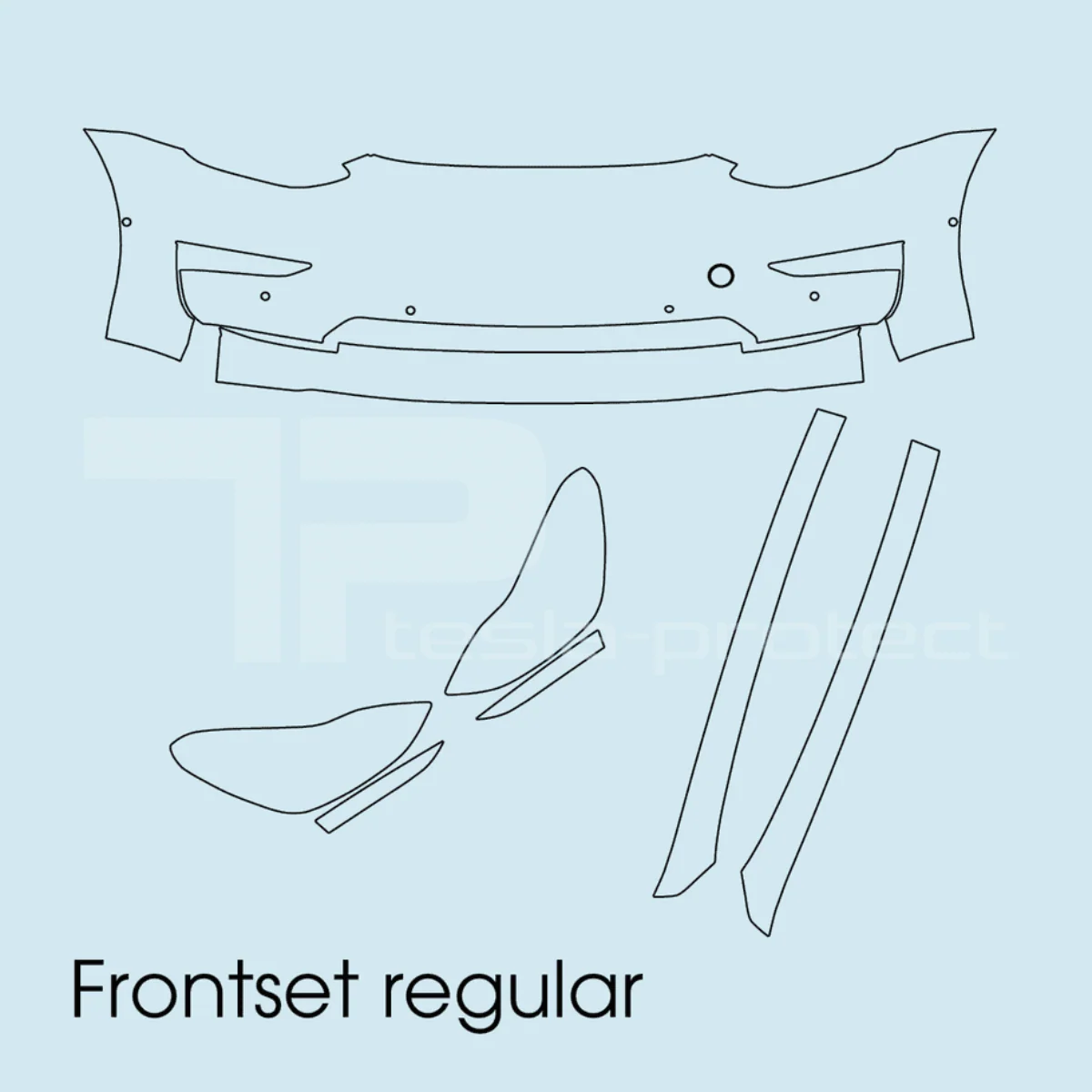 Tesla Model 3 Frontset Regular Tesla-Protect beschermfolies op maat Accessoires - Krijg de beste bescherming voor uw auto! - Image 4