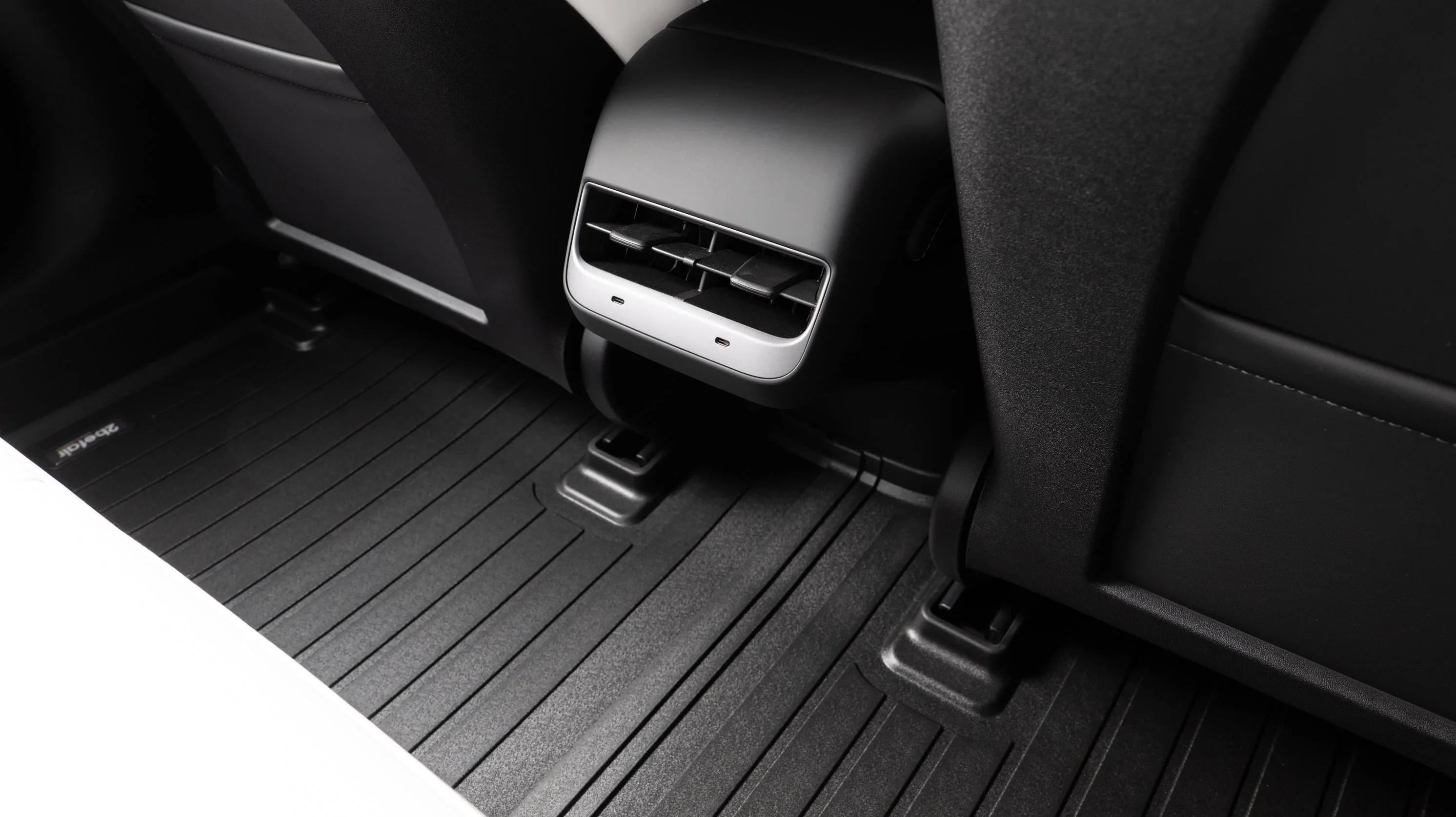 Tesla Model 3 Vloermatten Rubber Achterpassagiers - Image 3