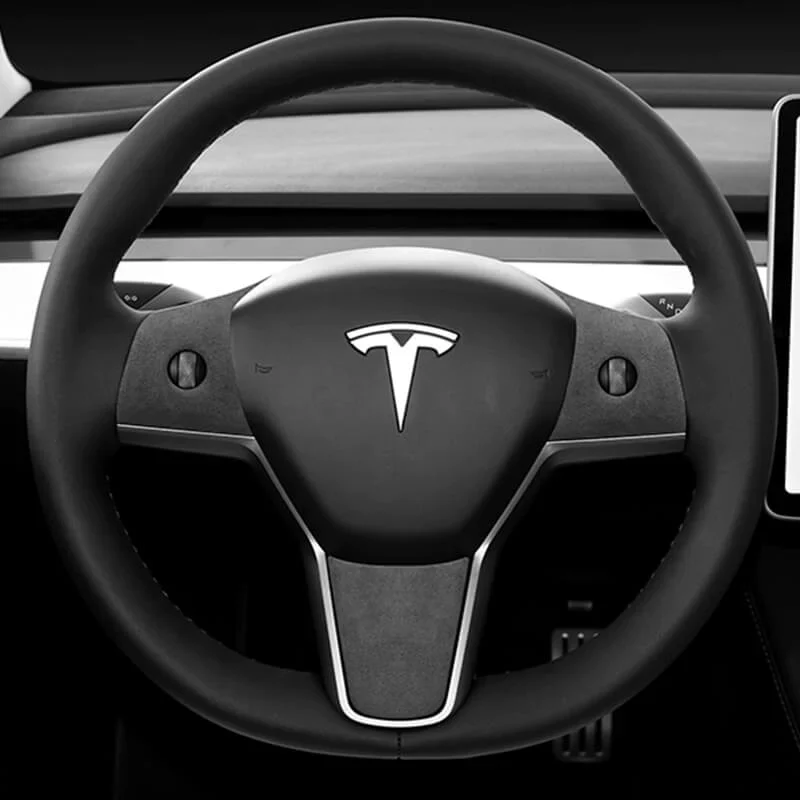 Tesla Model Y Alcantara Stuur Wrap - Luxe Stuurwiel