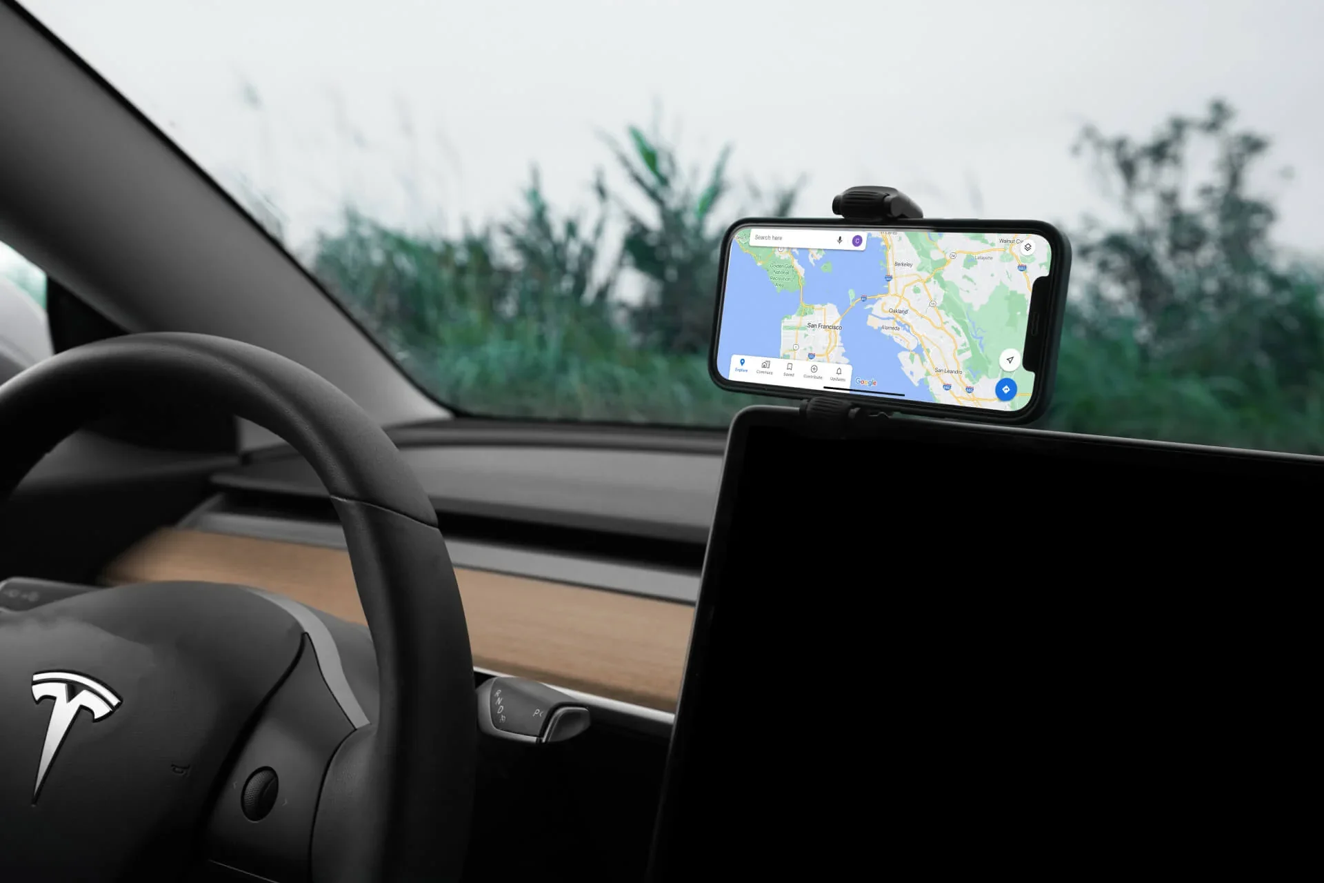 Tesla Model Y Telefoonhouder Android Draadloos Opladen - Image 4