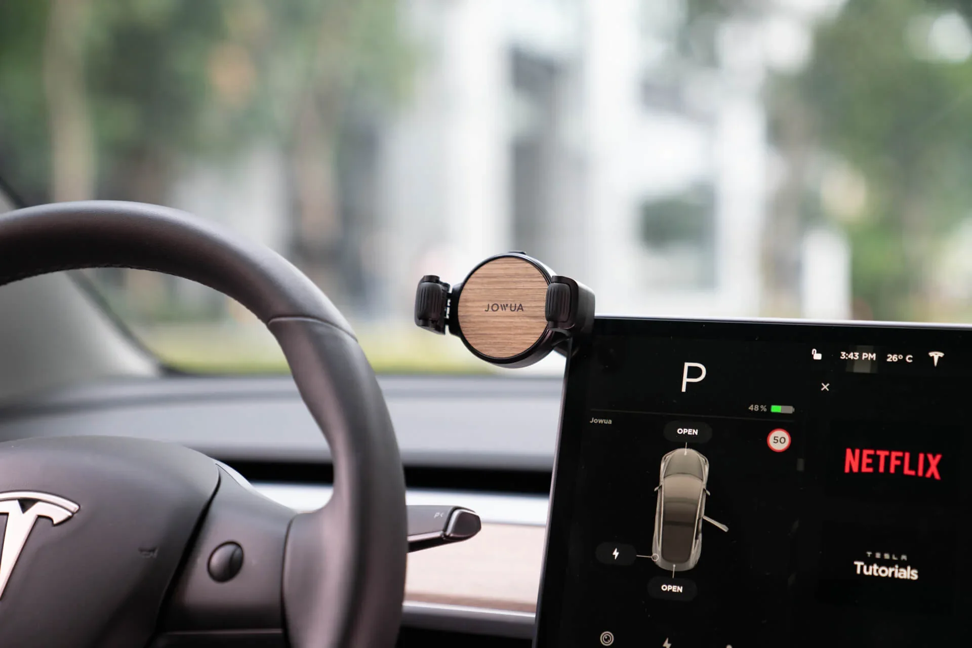 Tesla Model Y Telefoonhouder Android Draadloos Opladen - Image 6